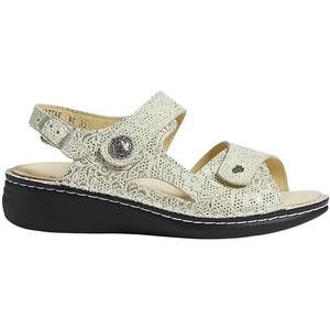 NEW FINN COMFORT women's finn mellow champagne garden leather sandals in multi